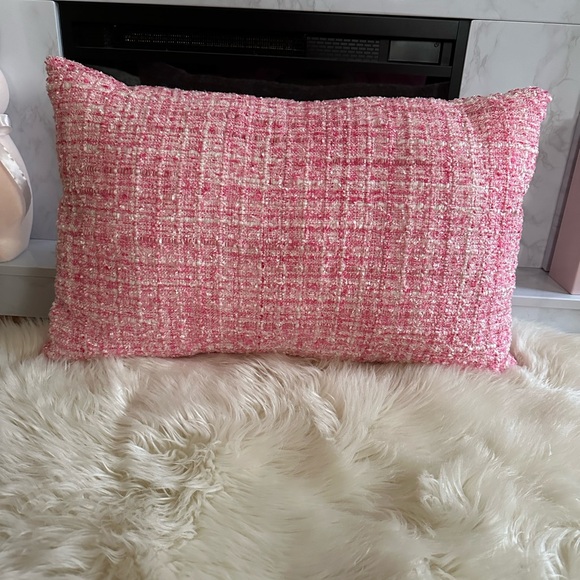 Pink Tweed Throw Pillows (Large) - Picture 5 of 10
